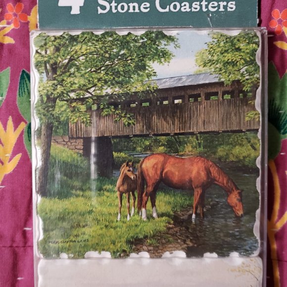 Set of 4 Horse Coasters, New - Picture 3 of 6